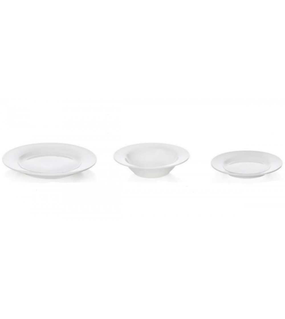 Set 12 Fiesole White Plates - L'Abitare