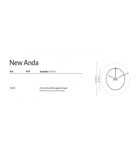 New Anda G Nomon Wanduhr