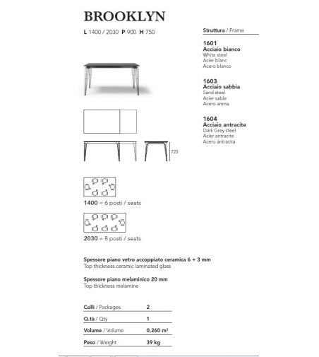 Table Extensible Brooklyn - Ambiance Italia
