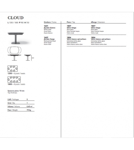 Tavolo Allungabile Cloud - Ambiance Italia