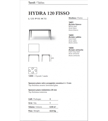 Ambiance Italia - Hydra Fixed Table