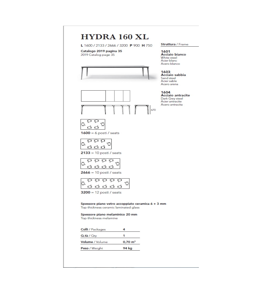 Hydra XL - Ambiance Italia Extendable...
