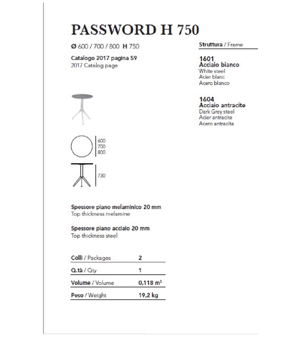 Password H 75 - Ambiance Italia
