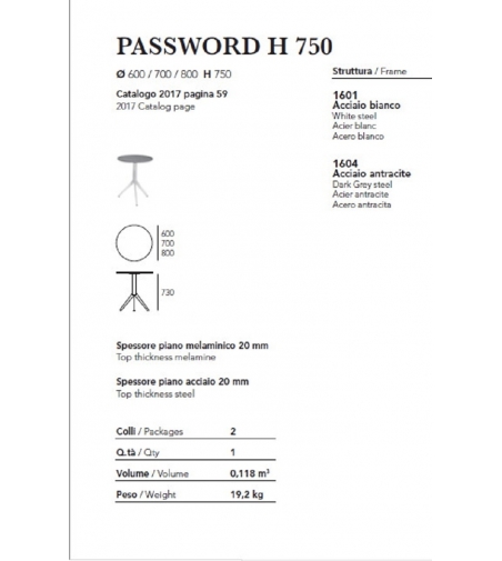 Password H 75 - Ambiance Italia