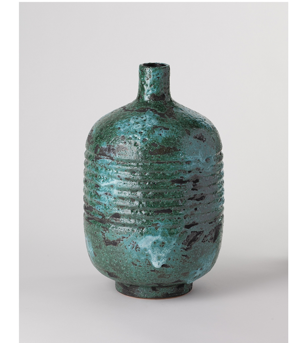 Blue Engraved Vase - Nuove Forme Firenze