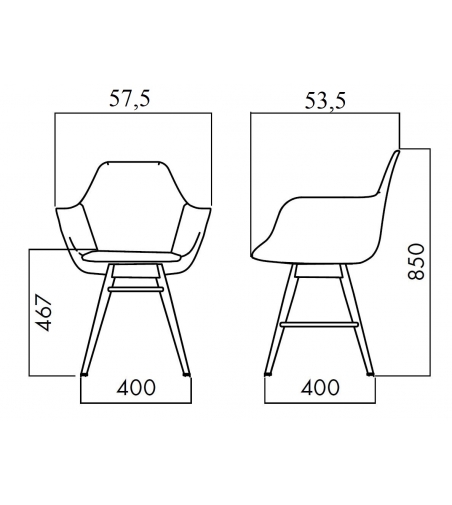 Fauteuil Y Wood 2 2093 - Alma Design