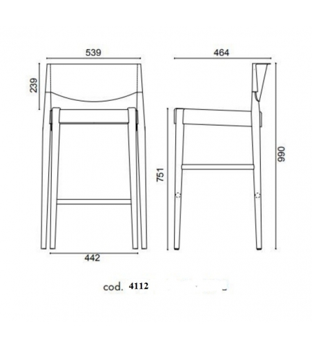 Tabouret Virna 4112 - Alma Design