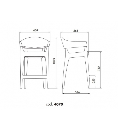 Tabouret  Jo 4070 - Alma Design