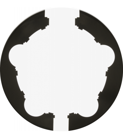 Assiette inférieure Baroqeat Noir 5860-Le Porcellane