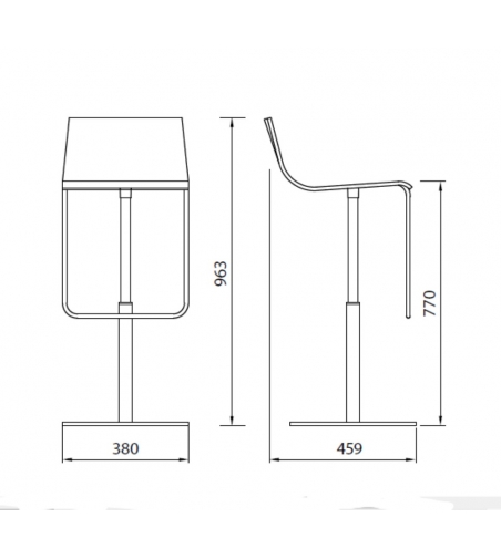 Tabouret Fixe Pivotant Anouk 4032 - Alma Design