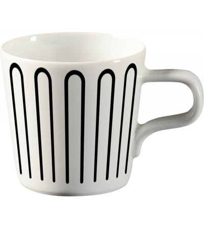 Tasse à café et soucoupe Baroqeat Noir 5872-Le Porcellane 2