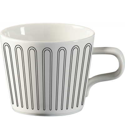 Taza y platillo de té negro Baroqeat 5873-Le Porcellane