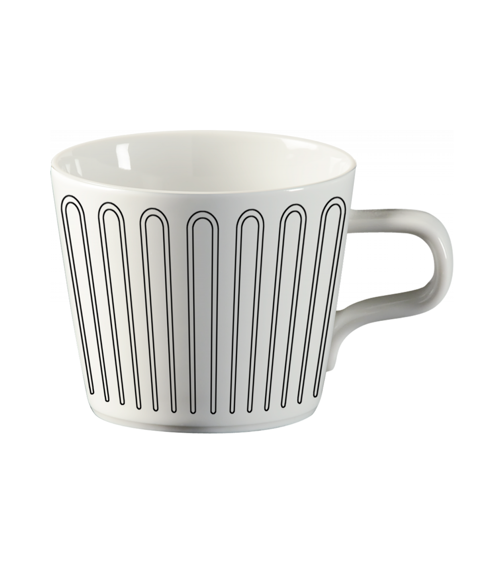 Baroqeat Black Tea Cup and Saucer 5873-Le Porcellane