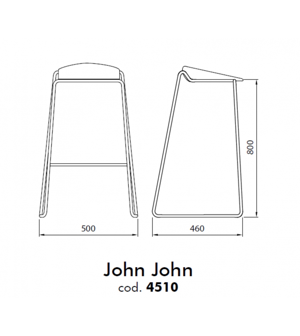 Sgabello John John - Alma Design