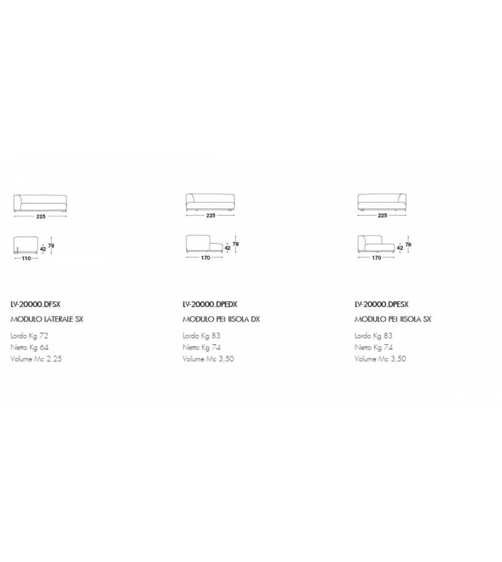 Canapé Modulable Valery - Luigi Volpi
