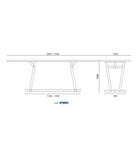 Table Woodbridge 3720H1 - Alma Design