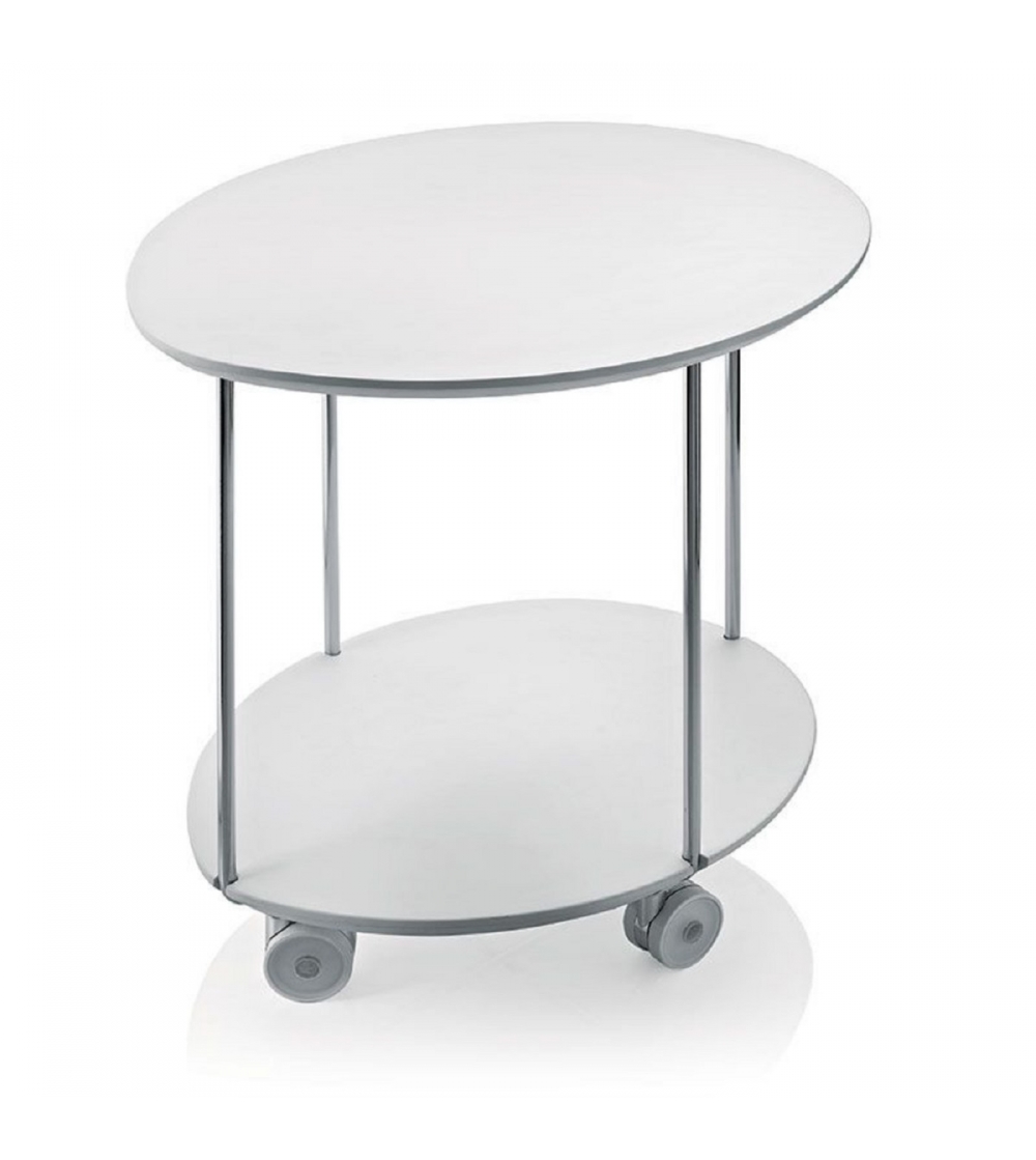 Alma Design - Amarcord Oval Coffee Table With Wheels 3062