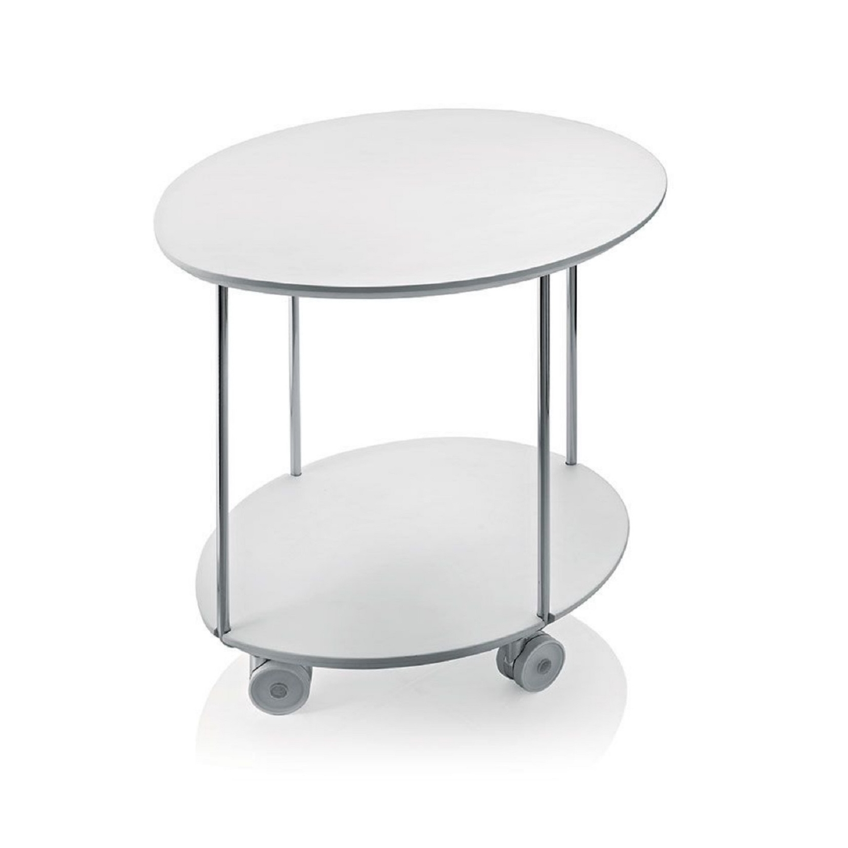 Tavolino Ovale Amarcord Con Ruote 3062 - Alma Design