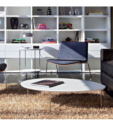 Alma Design - Amarcord Oval Coffee Table With Wheels 3062