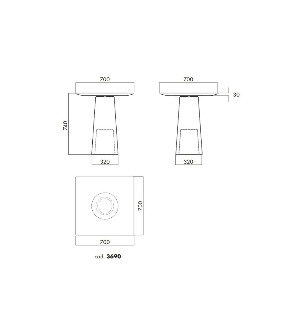 Alma Design - Ice Table 3690 Tisch