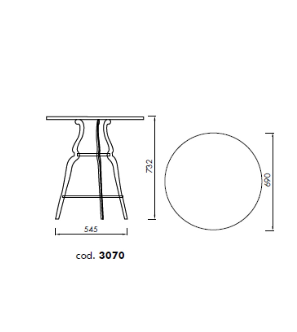 Tavolo Rotondo Bistrò 3070 - Alma Design