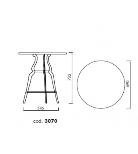 Tavolo Rotondo Bistrò 3070 - Alma Design