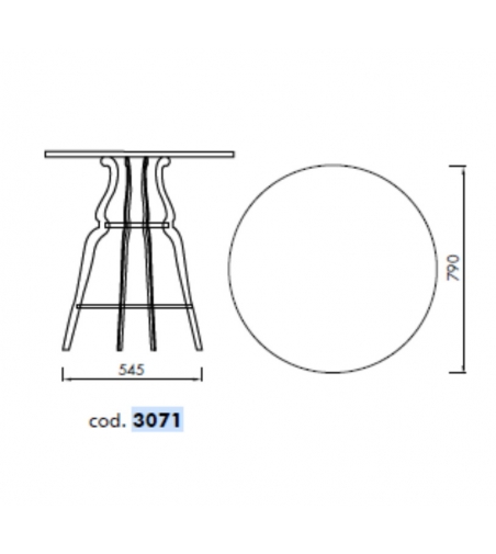 Table Ronde  Bistrò 3071 - Alma Design