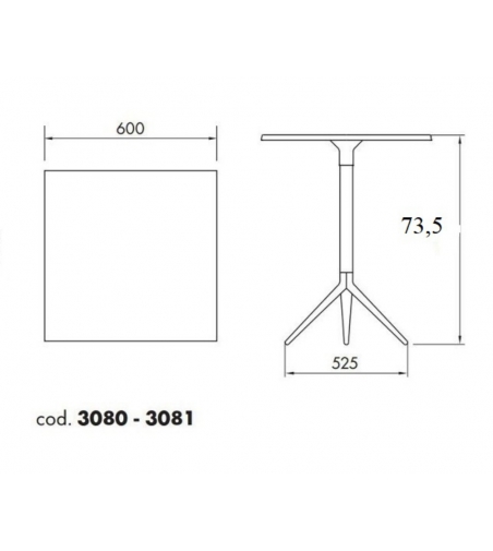 Mesa Cuadrada Ciak 3080/3081 - Alma Design