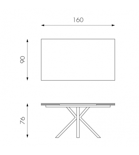 Mesa Extensible Cerámico 1 OM/313/MB - Stones
