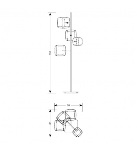 Lampada da terra Hyperion - Tonelli Design