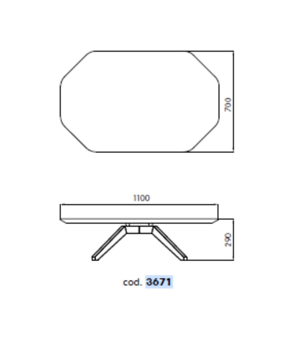 Alma Design - X Table 3671 Coffee Table