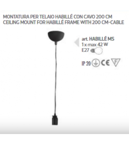 Lampada A Sospensione Habillé Abete - Febo Irilux