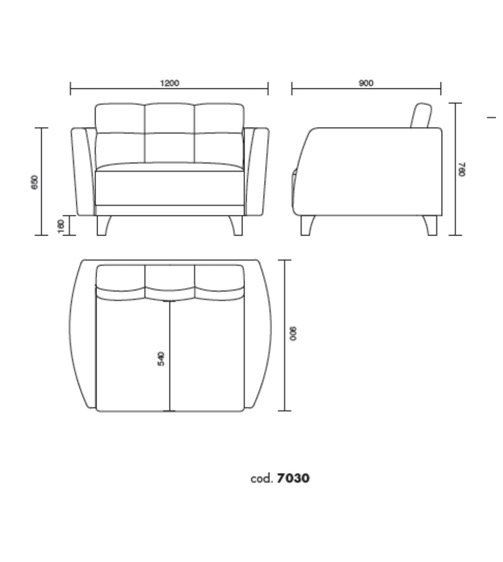 Alma Design - 7030 Magenta 1 Seater Sofa