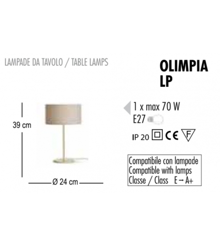 Lámpara De Mesa Olimpia - Febo Irilux