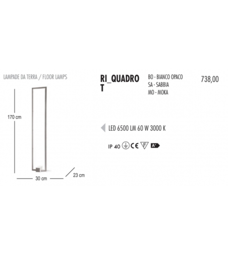 Lámpara De Pie Ri-Quadro T  - Febo Irilux