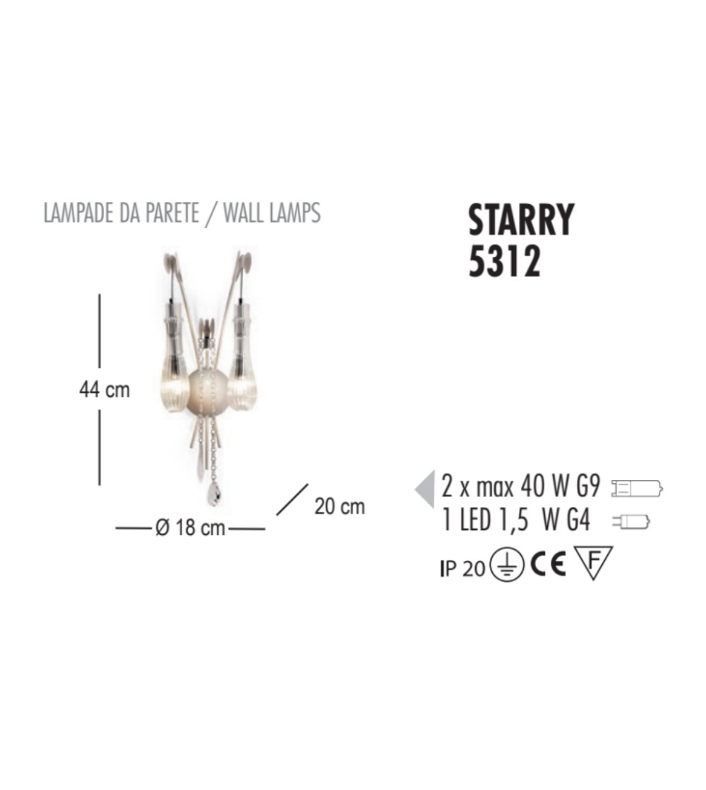 Starry 5312 Wall Lamp - Febo Irilux
