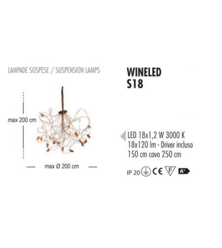 Lampada A Sospensione Wineled - Febo Irilux