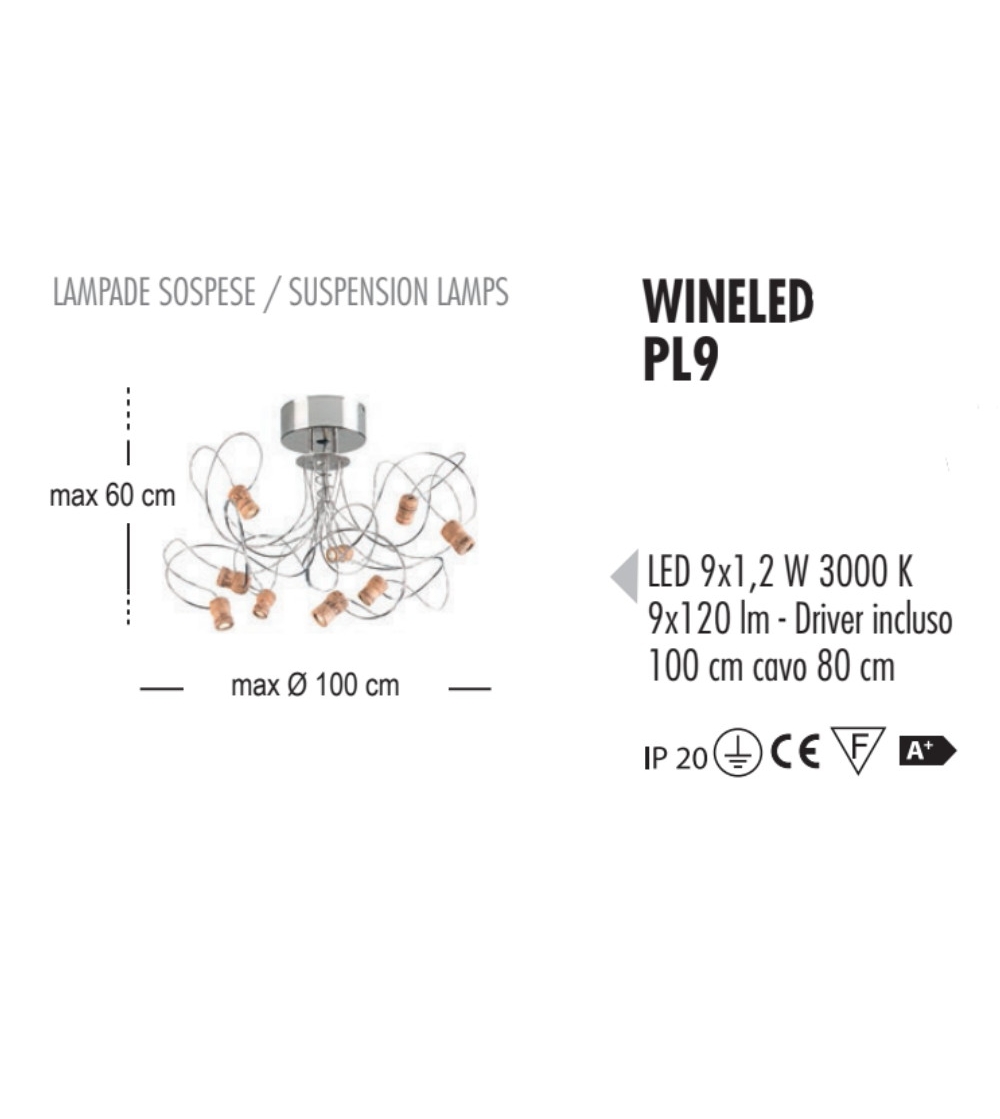 Wineled PL9 Deckenleuchte - Febo Irilux