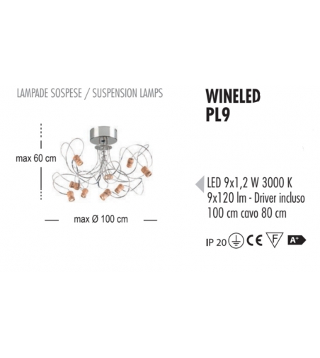 Wineled PL9 Deckenleuchte - Febo Irilux