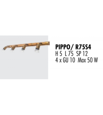 Pippo R75S4 4-Licht Deckenstrahler - Febo Irilux 2