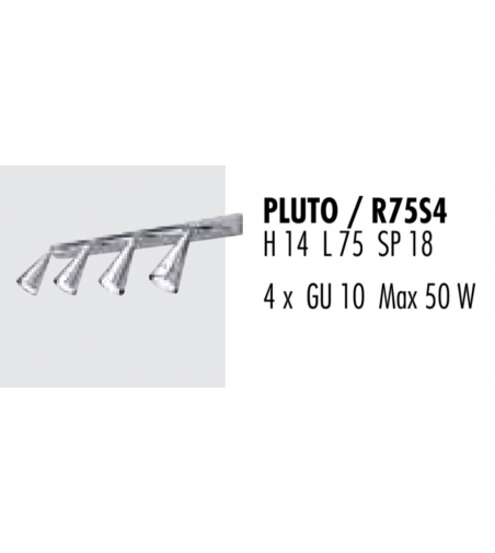 Pluto R75S4 4 Lichter Deckenstrahler - Febo Irilux