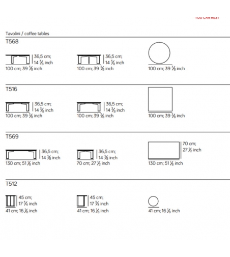 Coffe table Range By Amura