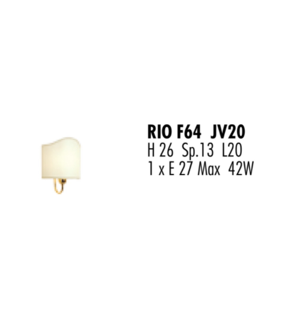 Rio F64 JV20 Wandleuchte - Febo Irilux