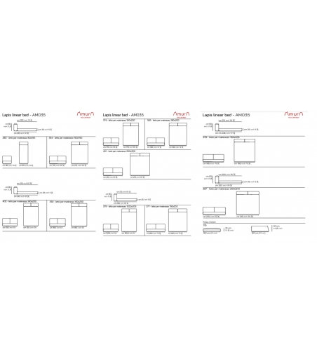 Lit linéaire Lapis - Amura
