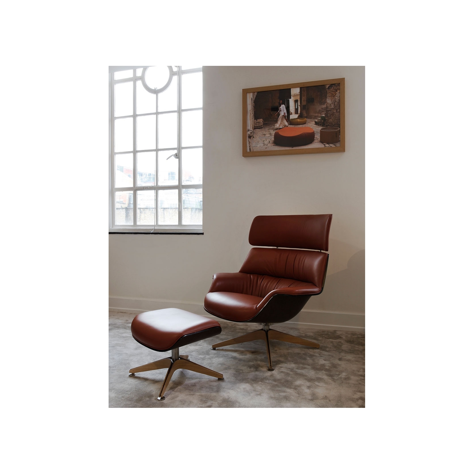 Coach leather chair best sale
