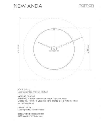 Horloge murale New Anda Nomon