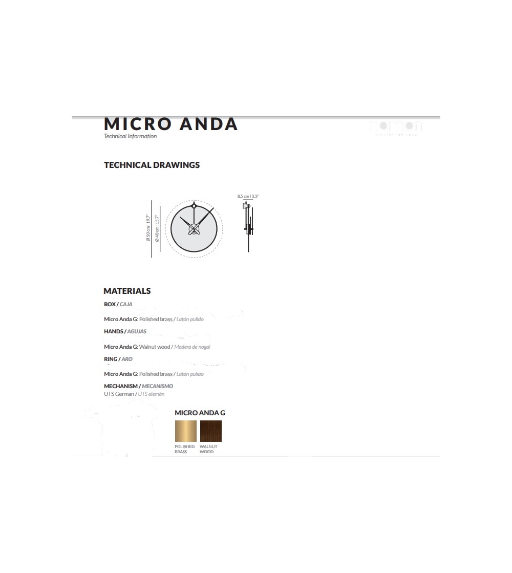 Horloge Murale Micro Anda G - Nomon