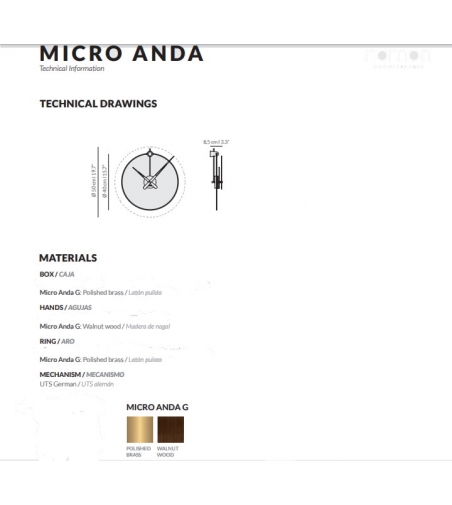Reloj De Pared Micro Anda G - Nomon