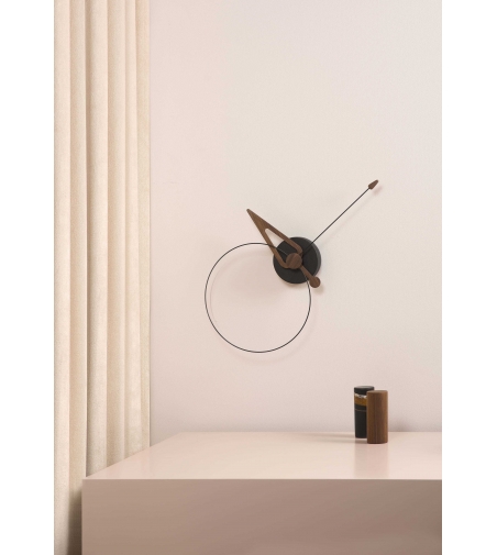 Nomon - Pico Walnuss Und Schwarze PICNN Wanduhr