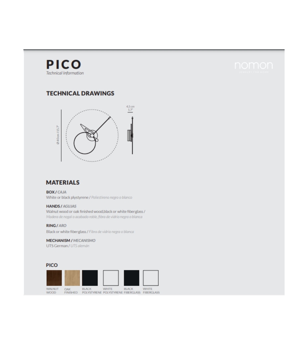 Nomon -Pico PICNR Eiche Und Schwarze...